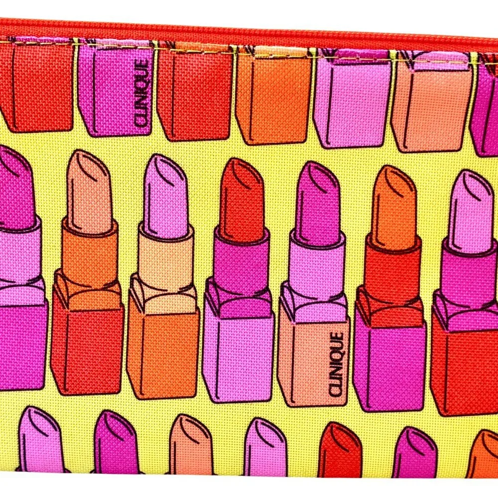 CLINIQUE Makeup Bag Zipper Pouch Lot of 2 Bags New